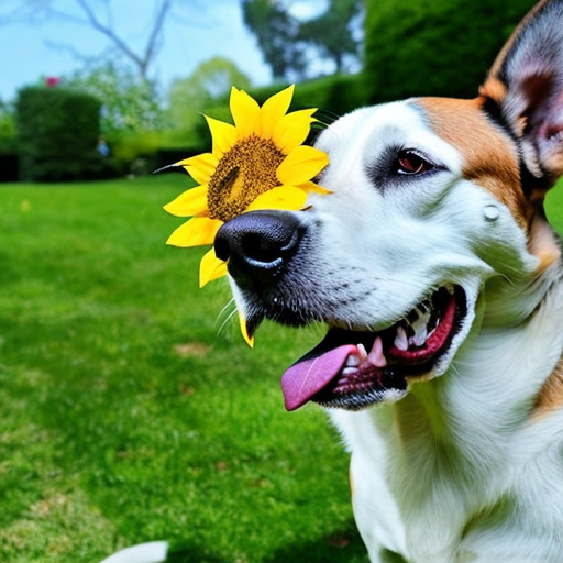 dogs eating sunflower seeds